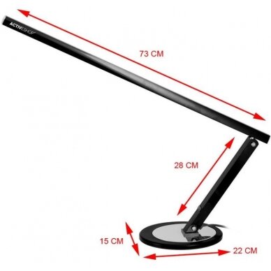 Профессиональная настольная лампа для маникюра SLIM LED, черного цвета 1