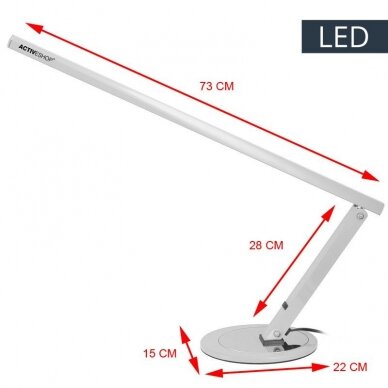 Profesionali stalinė lempa manikiūro darbams SLIM LED, sidabrinės spalvos 1