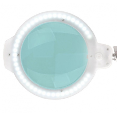 Profesionali kosmetologinė LED lempa - lupa MOONLIGHT 8012/5, baltos spalvos (su stovu) 4