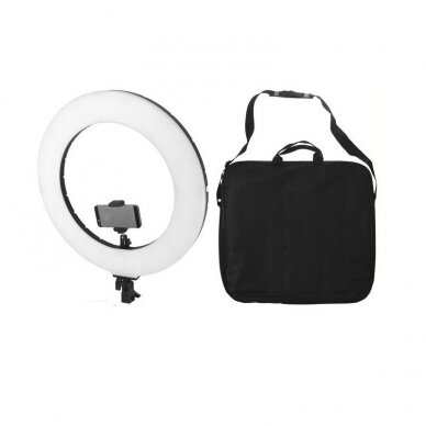 LENSSO профессиональная мощная светодиодная лампа для визажистов с регулировкой света и держателем для телефона + подставка (60Вт) 2
