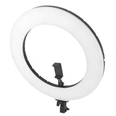 LENSSO профессиональная мощная светодиодная лампа для визажистов с регулировкой света и держателем для телефона + подставка (60Вт) 5