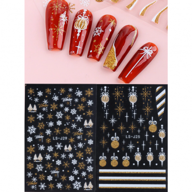 Наклейки для ногтей CHRISTMAS SNOWFLAKE Наклейки для ногтей CHRISTMAS SNOWFLAKE