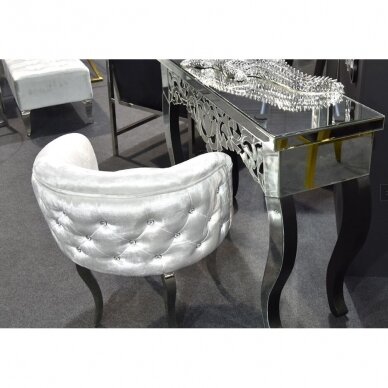 Deluxe living room/lounge chair, white luminous velor 1