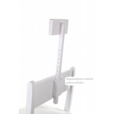 Liukso klasės profesionali medinė makiažo kėdė, baltos spalvos 2