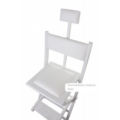 Liukso klasės profesionali medinė makiažo kėdė, baltos spalvos 6