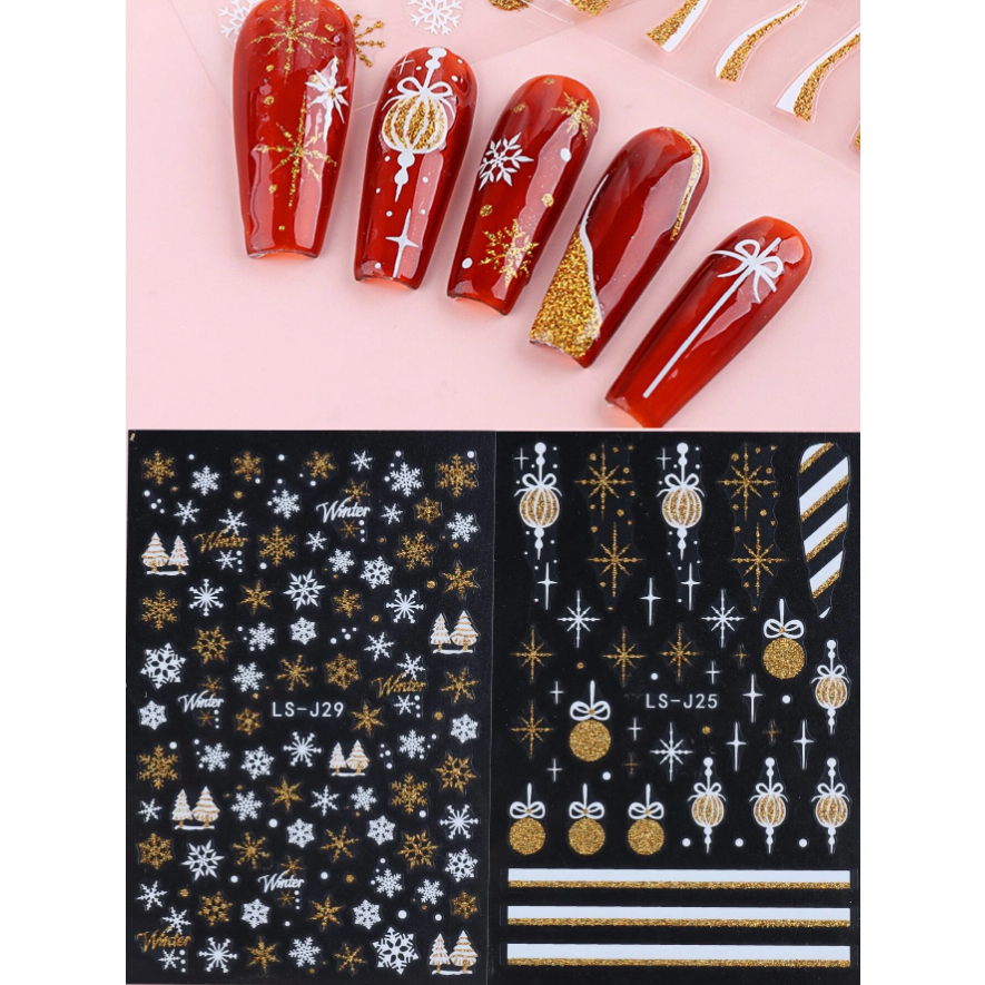 Наклейки для ногтей CHRISTMAS SNOWFLAKE Наклейки для ногтей CHRISTMAS SNOWFLAKE