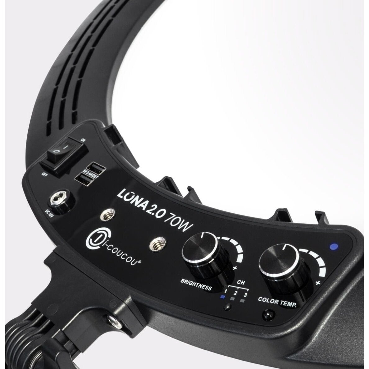 LUNA 2.0 profesionali galinga LED makiažo lempa grožio meistrams su šviesos reguliavimu + stovas (70 W) 4 LUNA 2.0 profesionali galinga LED makiažo lempa grožio meistrams su šviesos reguliavimu + stovas (70 W) 4
