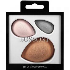 LUSSONI MU SPONGES MINI MEDIUM LARGE makeup sponge set 3 pcs.