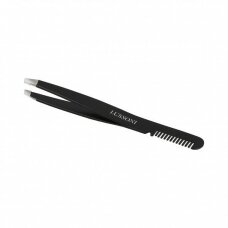 LUSSONI professional tweezers with metal comb