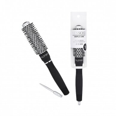 LUSSONI professional hair brush for drying ROUND SILVER 25 mm 2