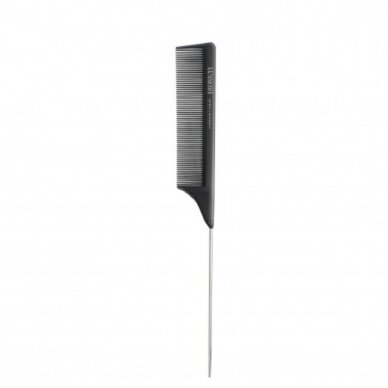 LUSSONI PTC 302 PIN TAIL COMB professional hairdressing comb with a metal handle LUSSONI PTC 302 PIN TAIL COMB professional hairdressing comb with a metal handle