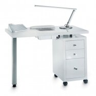 Professional manicure table with glass work table 484LX and powerful dust collector AR5-SUPER-TURBO 60W