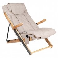 SAKURA sulankstomas fotelis RELAX su masažo funkcija, bežo spalvos