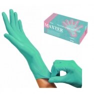 MAXTER одноразовые нитриловые перчатки, мятного цвета