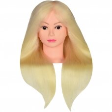 Dummy head with 100% natural blonde hair, length 55 cm