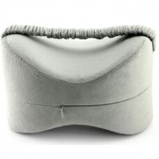 Kojas skirianti pagalvė miego metu, skirta naudoti tarp kojų, pilkos spalvos