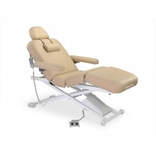 Profesionalus elektrinis masažo ir fizioterapijos gultas-lova kosmetologams LINEA V3, smėlio spalvos