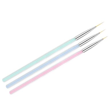 Set of manicure brushes for professional nail art, 3 pcs. Set of manicure brushes for professional nail art, 3 pcs.