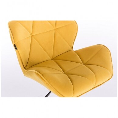 Professional chair for make-up specialists HR111W, yellow velor 4