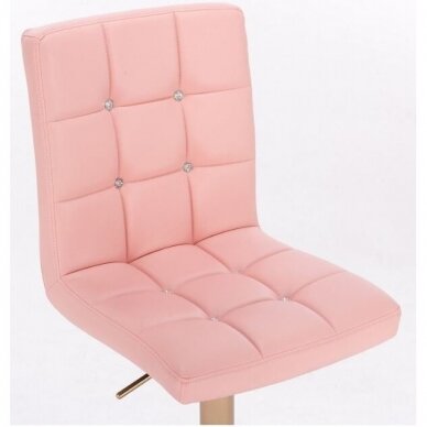 Кресло для макияжа HC1015CW с кристалами, розовое 4
