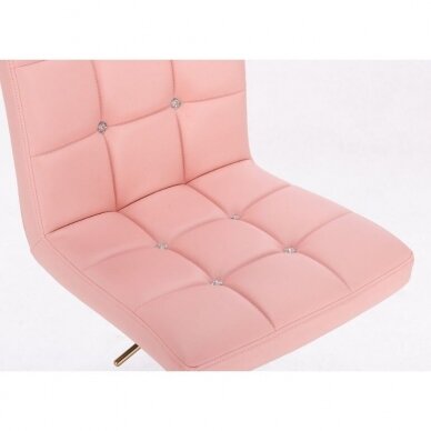 Кресло для макияжа HC1015CW с кристалами, розовое 5