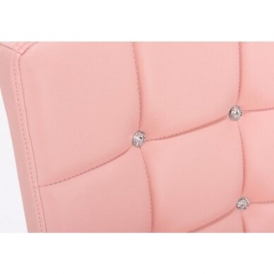 Кресло для макияжа HC1015CW с кристалами, розовое 6