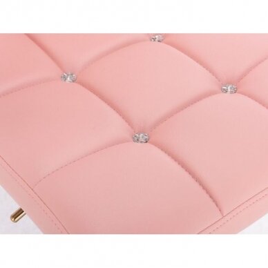 Кресло для макияжа HC1015CW с кристалами, розовое 7
