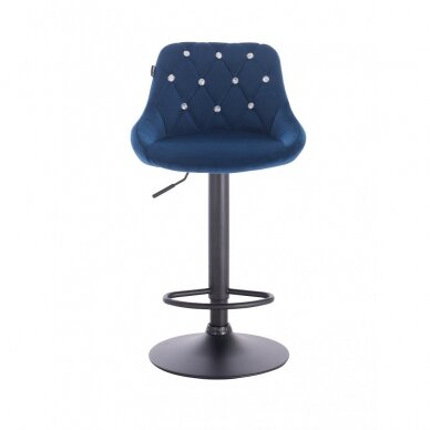 Профессиональный стул для визажа-макияжа HR1054CW, синий велюр 1