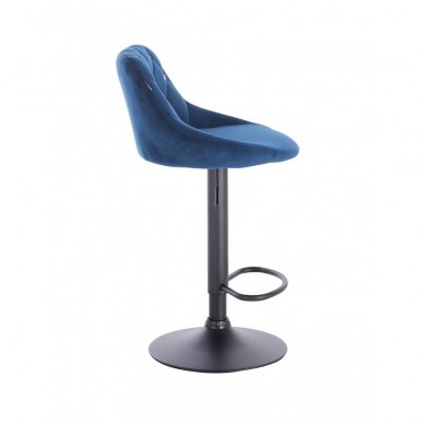 Профессиональный стул для визажа-макияжа HR1054CW, синий велюр 2