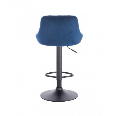 Профессиональный стул для визажа-макияжа HR1054CW, синий велюр 3