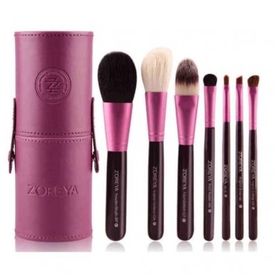 Makeup brush set (7 pcs.) ZOREYA with case