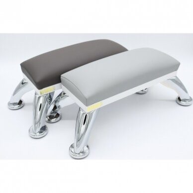 Professional manicure armrest, rectangular shape, silver color 3