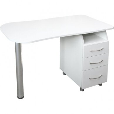 BIOMAK professional manicure table, white color