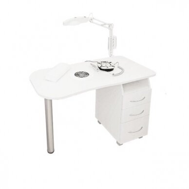 BIOMAK профессиональный маникюрный стол, белый цвет 1