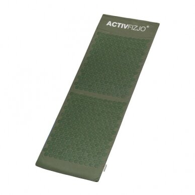 Masažininis akupresūros kilimėlis su pagalvėle, tamsiai žalias 2