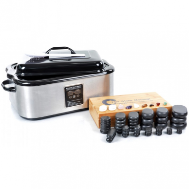 Massage stone set heater 17 litres + stones 60 pcs. + spoon Massage stone set heater 17 litres + stones 60 pcs. + spoon
