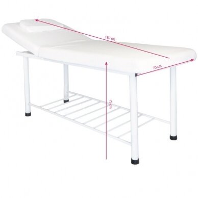 Профессиональный стол-кушетка для массажа 812 BASIC, белого цвета 4