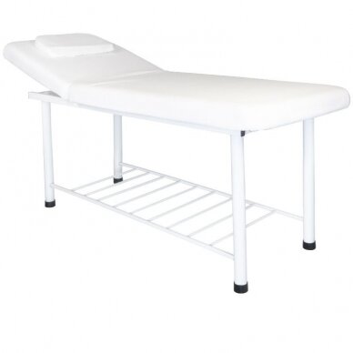 Profesionalus masažo stalas-gultas 812 BASIC, baltos spalvos