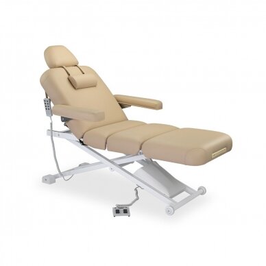 Profesionalus elektrinis masažo ir fizioterapijos gultas-lova kosmetologams LINEA V3, smėlio spalvos 1
