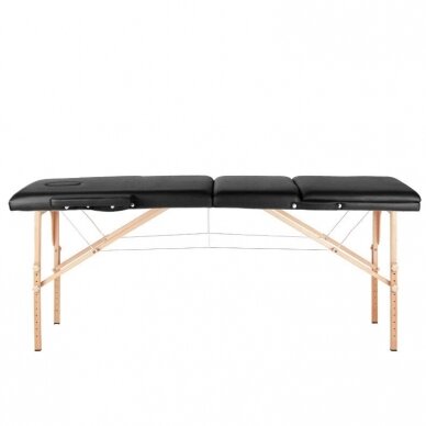 Professional folding massage table WOOD KOMFORT ACTIV FIZJO 3, black color 3