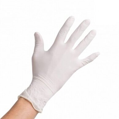 MAXTER disposable nitrile gloves, white color 1