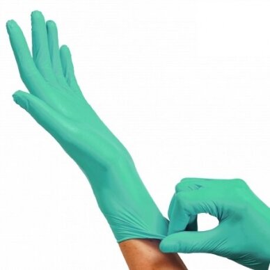 MAXTER одноразовые нитриловые перчатки, мятного цвета 1