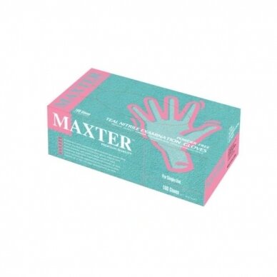 MAXTER одноразовые нитриловые перчатки, мятного цвета 2