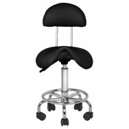 Professional master chair-saddle for beauticians 6001, black color