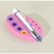 Silicone holder for tattoo pigments and handle PINK