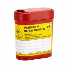 Medical waste collection container 0,7 LTR