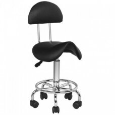 Profesionali meistro kėdė-balnas kosmetologams 6001, juodos spalvos