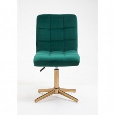 Master chair with stable base HR7009CROSS, green velor