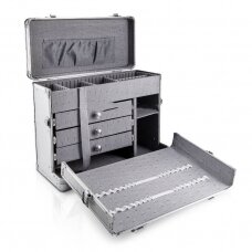 Master's suitcase, silver color