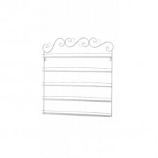 Metal decorative shelf for varnishes, white color